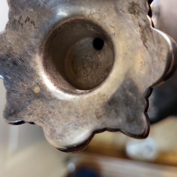 Pair of Russian Repousse Silver Plate Candlesticks by Warszawa Norblin 19th Cent - Picture 6 of 11